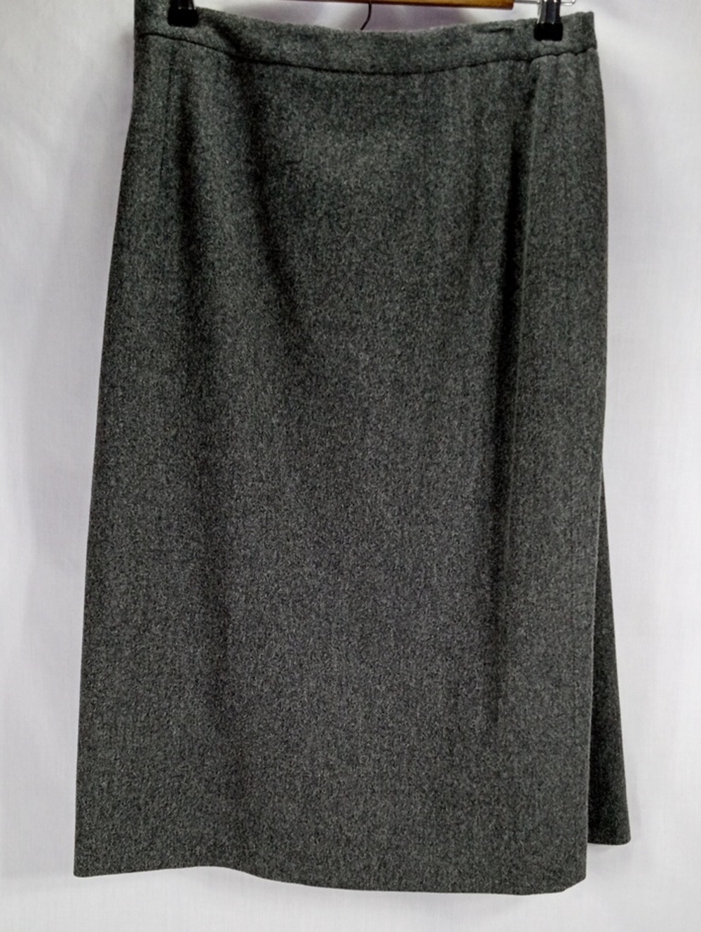 Christy Hall Wool Size 14 Elegant Gray Pencil Skirt for Women